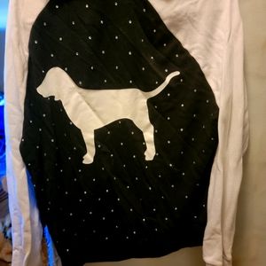 Victoria's Secret Pink Bling Rhinestone Full Zip Hoodie